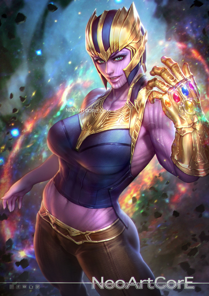Thanos (rule 63) - Neoartcore, Art, Strong girl, Thanos, Rule 63, Marvel