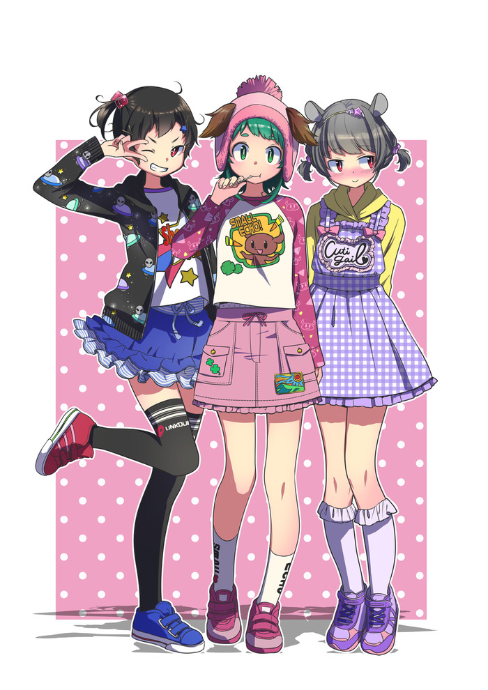 GIRLS - Namauni, Nazrin, Kasodani Kyouko, Houjuu nue, Touhou, Anime art, Anime