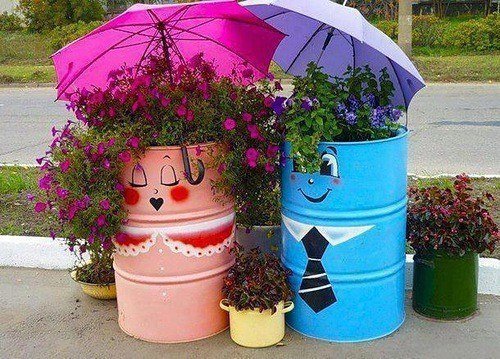 Transformation!! - Creative, Barrel, Flowers, Flower bed