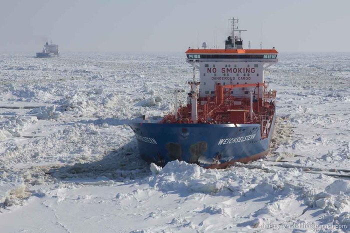 Ледокольная проводка судов Ледокол, Лед, Судно, Арктика, Танкер, Работа, Длиннопост