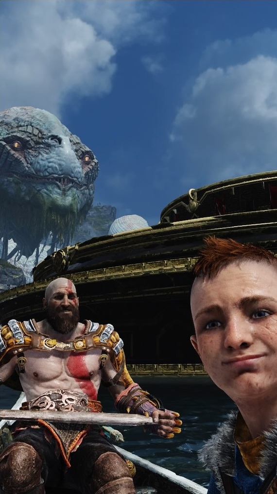 Когда выбрался с батей на рыбалку - God of War, Фоторежим, Playstation 4