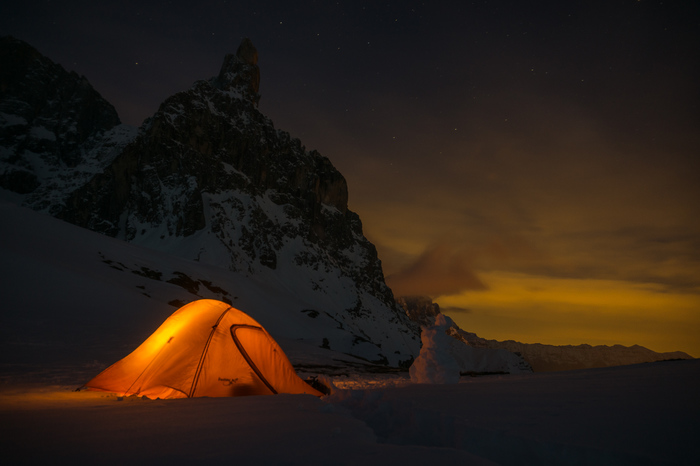 Ночь в Доломитах