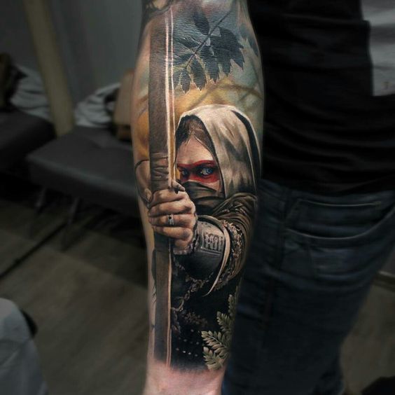 Archer - Tattoo, Realism, Tattoo on the arm
