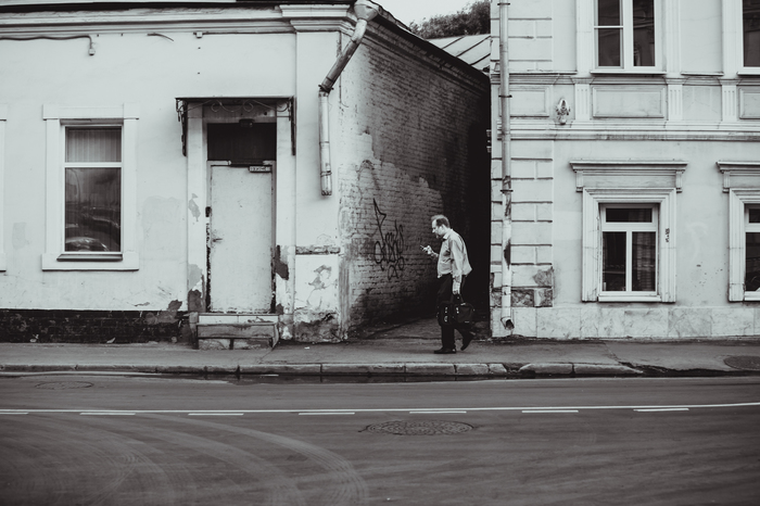 Walking - My, Black and white photo, Reportage, Moscow, Longpost
