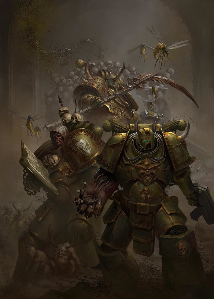 The lords of silence Wh Art, Death Guard, Warhammer 40k, Chaos Space marines, 