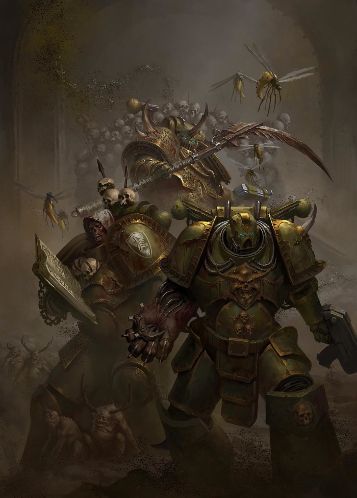 The lords of silence - Wh Art, Death guard, Warhammer 40k, Chaos space marines, Longpost