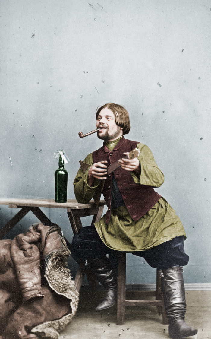 My colorization Balalaika - My, Colorization, Old photo, Pre-revolutionary Russia, Balalaika, Longpost, Российская империя