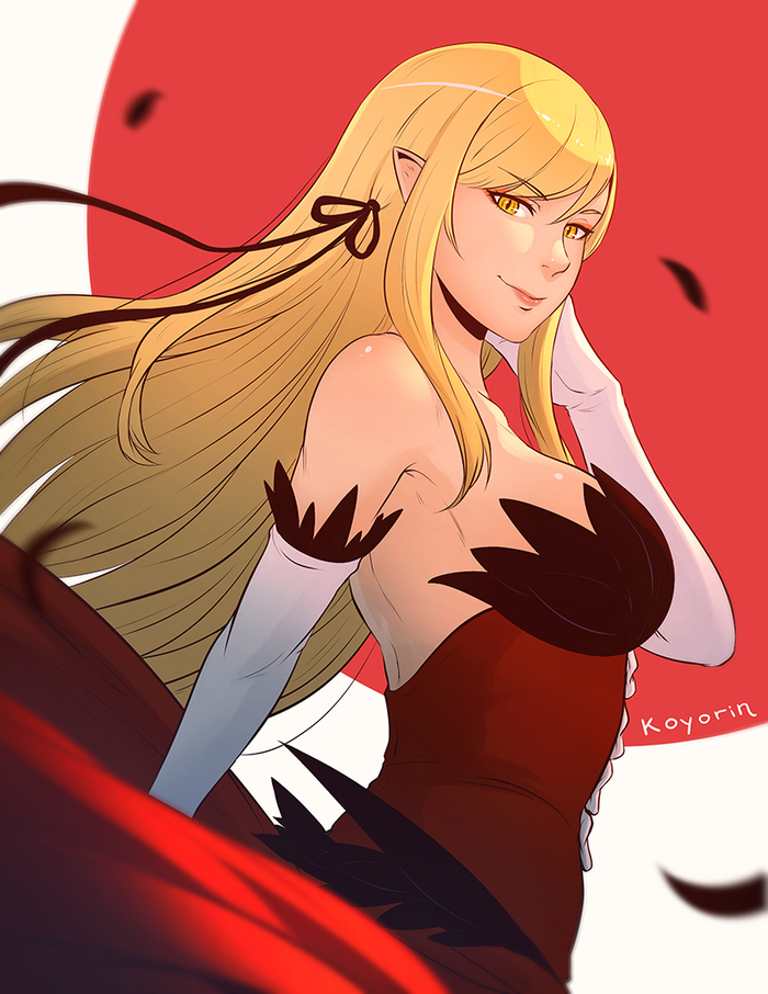 Kissshot-chan - Anime, Anime art, Monogatari series, Kiss-Shot Acerola-orion Heart-under-blade