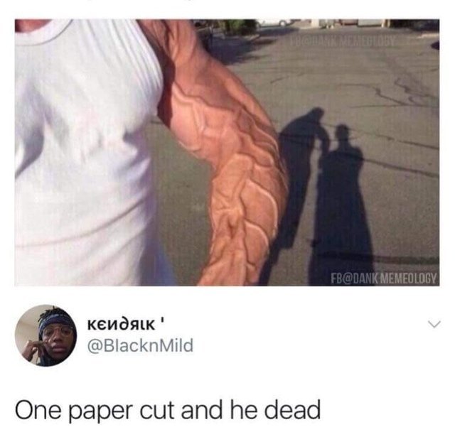 One paper cut and he's dead - Veins, Reddit, A cut, Hand