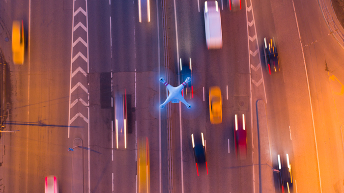 Пролетая над вечерней Москвой