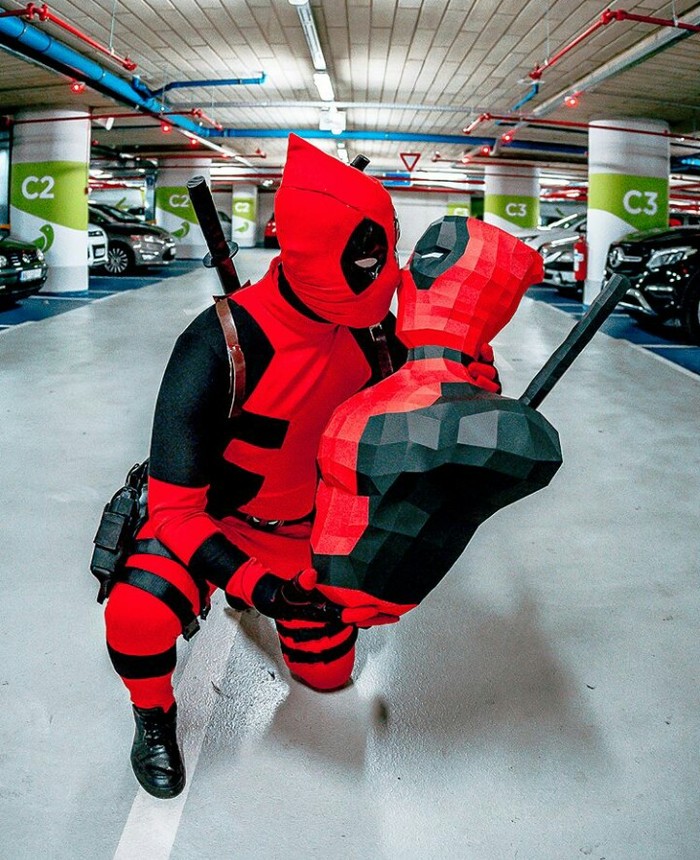 Deadpool   ) Pepakura, Papercraft, Low poly, , , 