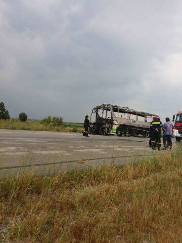 In Greece, lightning struck a bus with passengers - Incident, Greece, Bus, Lightning, Fire, Риа Новости, Longpost, news