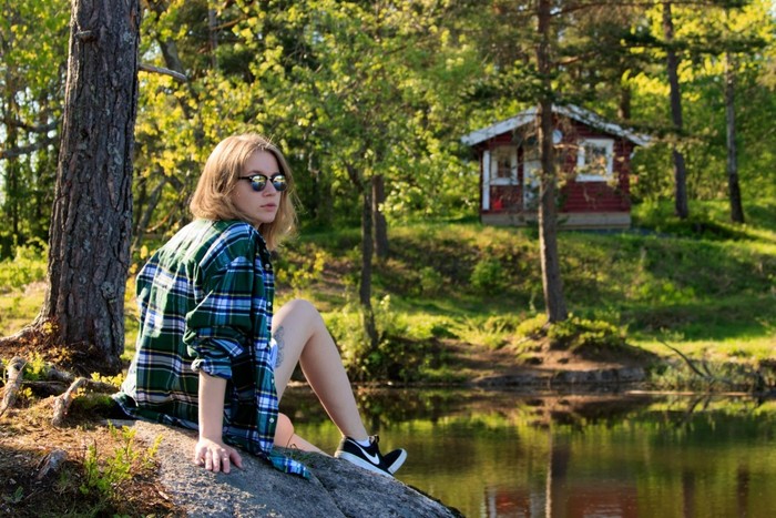 By the pond - My, Beginning photographer, Girls, Nature, Norway, I want criticism