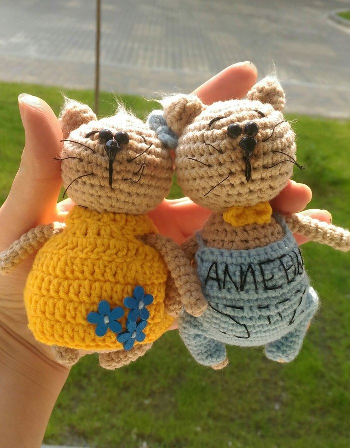 Kittens - My, cat, Lovers, Knitting, Crochet, Work, Longpost