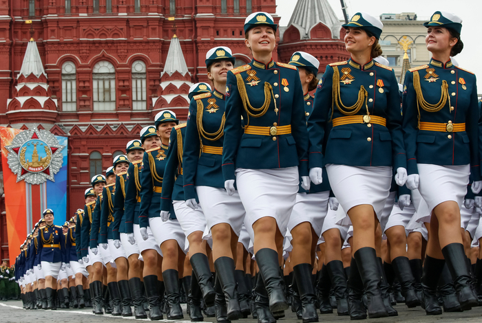 Смирно, равнение на красоту - 9 мая, Парад, Девушки, Русская армия, Фотография, 9 мая - День Победы