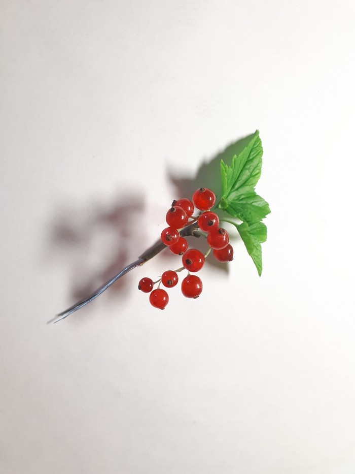 Currant from polymer clay process part 1 - My, Needlework with process, Polymer clay, Currant, , Longpost
