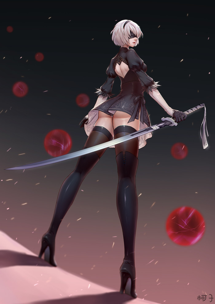 YoRHa No.2 Type B Nier Automata, Yorha unit no 2 type B, 2b NIER, Anime Art, ,  
