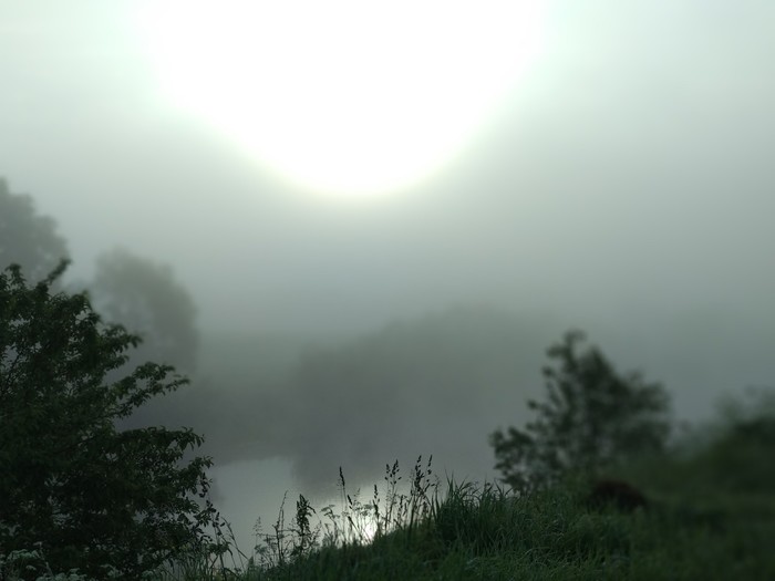 View from the tent at 4 am.. - Fog, Nature, Morning, Hike, My