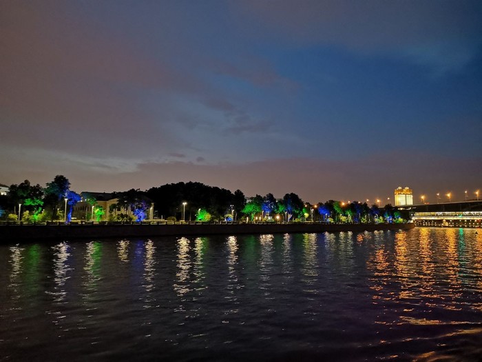 Along the Moscow river, part 3 - My, The photo, Motor ship, Night, Moscow, Longpost