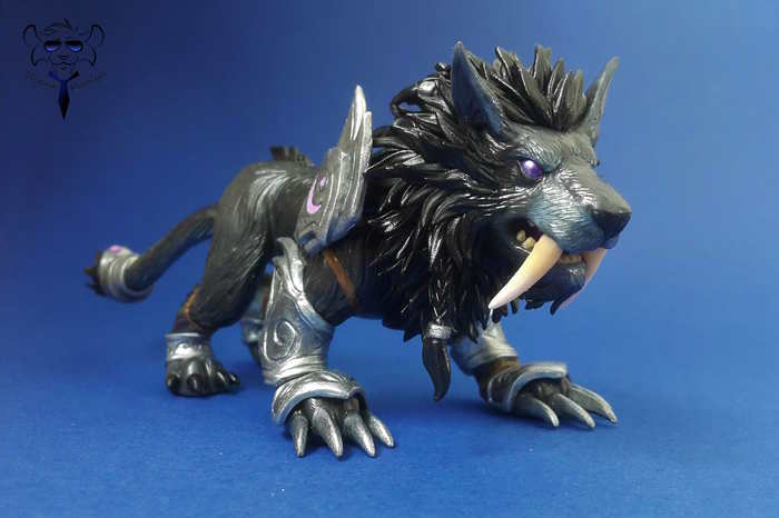 Brightpaw Cat Druid based on World of Warcraft - My, World of warcraft, Warcraft, Druid, Needlework without process, Handmade, Figurine, Polymer clay, Handmade, Longpost, Figurines