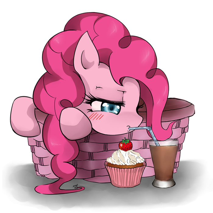 Chocolate milk and Pinkie Pie... Pinkie Pie, Ponyart, My Little Pony