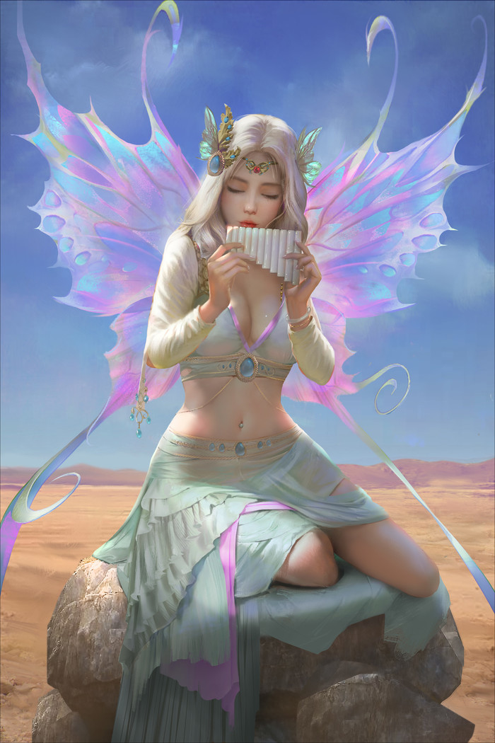 desert fairy - Art, Drawing, Fantasy, Fairy, Desert, , Svirel