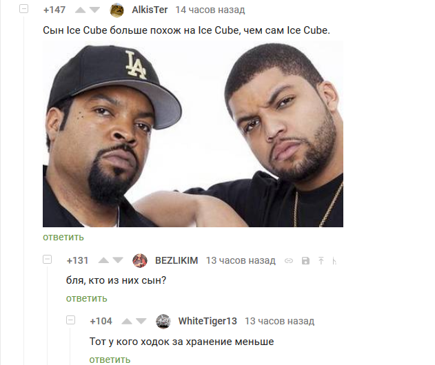 Father and son - Ice Cube, Comments on Peekaboo, Parents and children, Similarity
