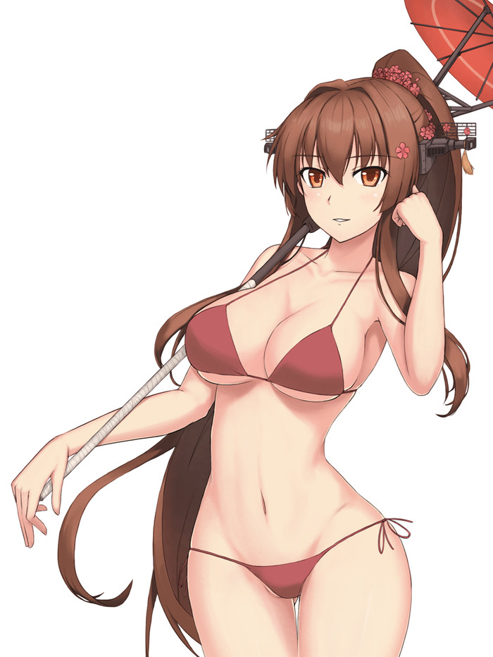 Yamato (художник: GHound) - NSFW, Kantai Collection, Аниме, Anime Art, Yamato, Купальник