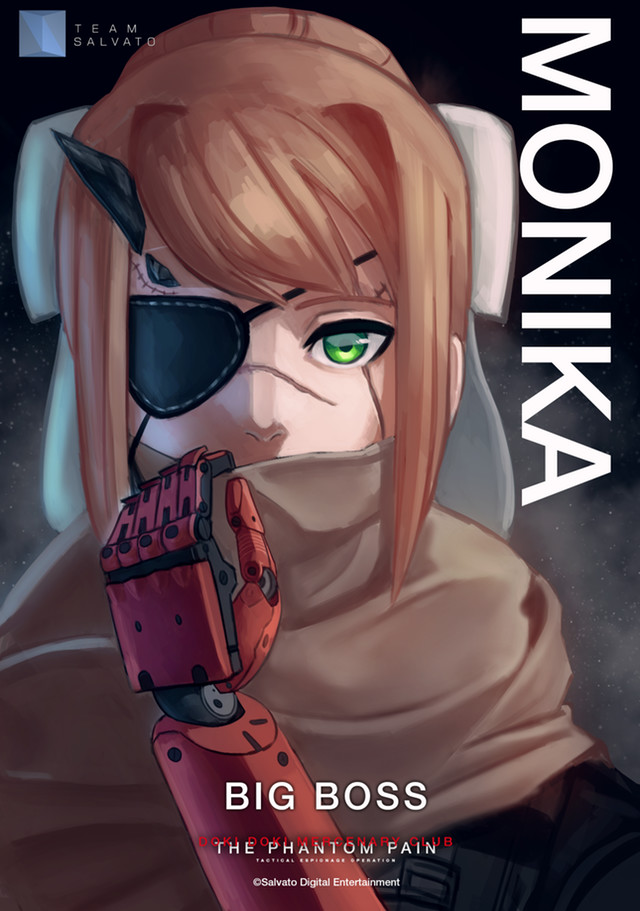 Punished Monika Metal Gear Solid 5, Doki Doki Literature Club, Monika,  ,  