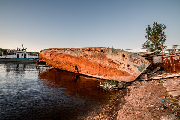 Raised from the bottom of two sunken ships - My, Ship, Volga, Longpost