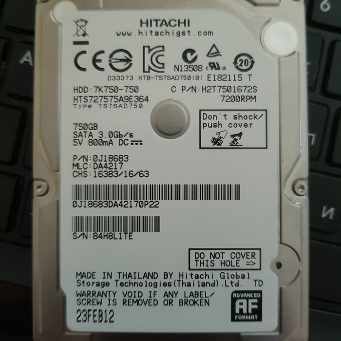 Need help with Hitachi HTS727575A9E364 hard drive. - Discs, Notebook, Hitachi, Help, Longpost