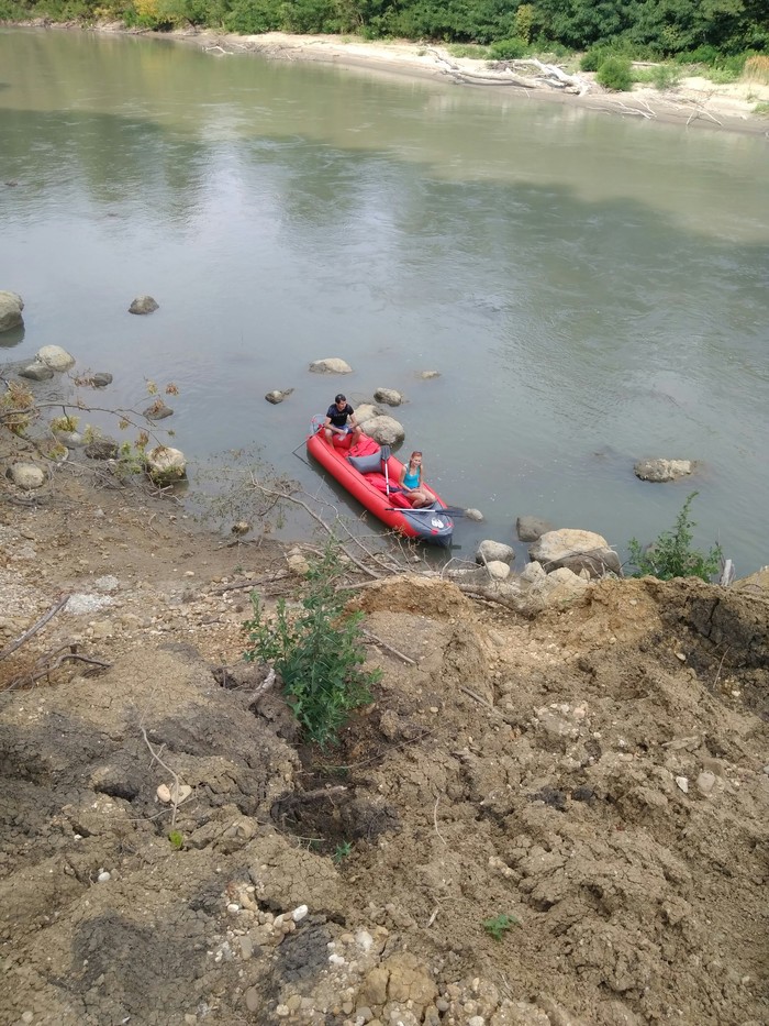 Report on the test of a home-made boat (kayak) made of PVC on the Belaya River - My, A boat, Fishing, With your own hands, Do it yourself, Inflatable boat, Rafting, , Longpost