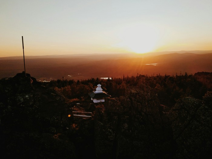 Sunset - My, Nature, Sunset, Sverdlovsk region, The photo, Landscape, Temple