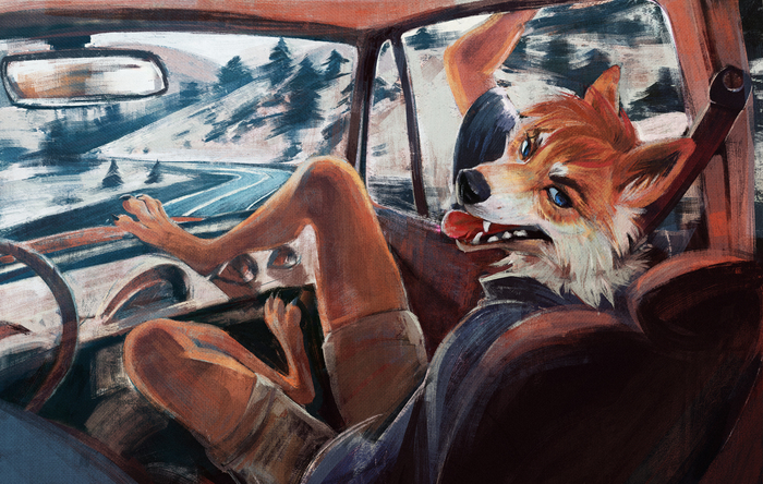 Carride - Hriscia, Furry, Art, Car