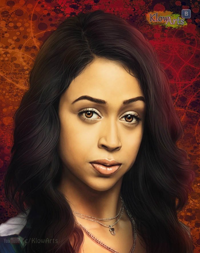 Liza Koshy - My, Longpost, Photoshop, Portrait, Art, Drawing, Video, , Digital drawing, Girls, Process