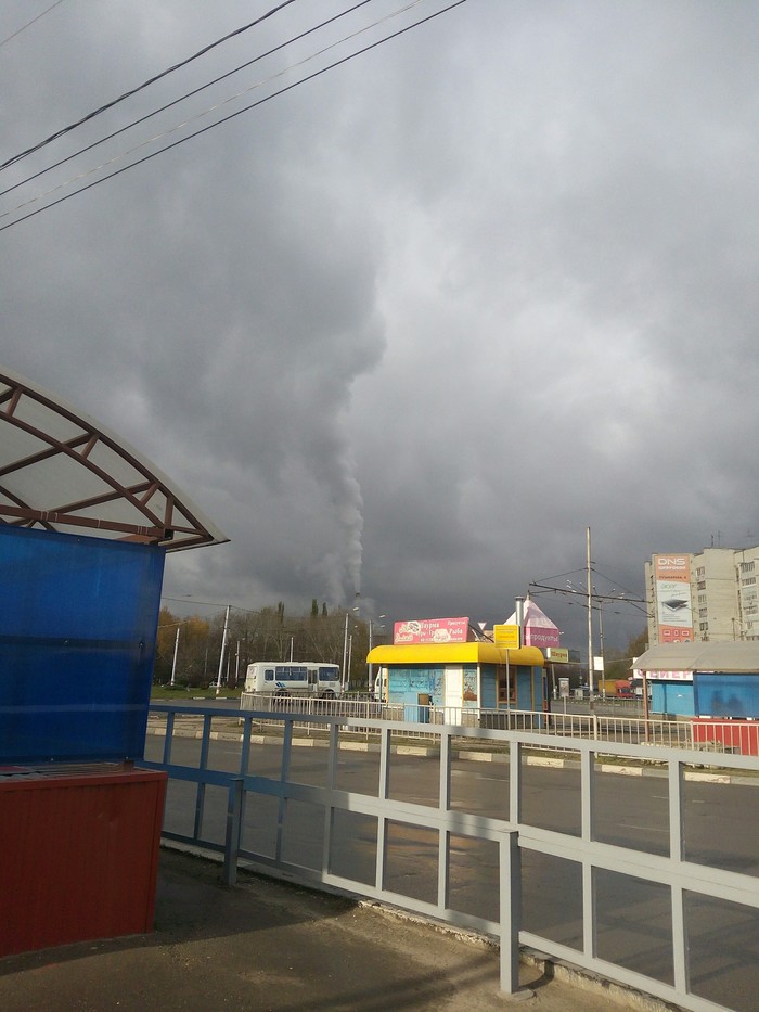 cloud generator - Ulyanovsk, My, The photo, The clouds, Sky, Factory