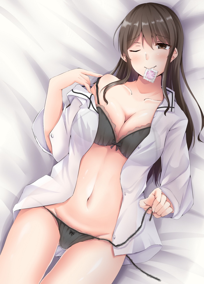 Ashigara - NSFW, Kantai Collection, Аниме, Anime Art, Ashigara, Нижнее белье