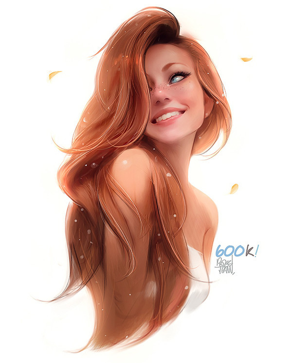 Portrait of a girl. - Portrait, Girls, Art, Digital, Rossdraws, 