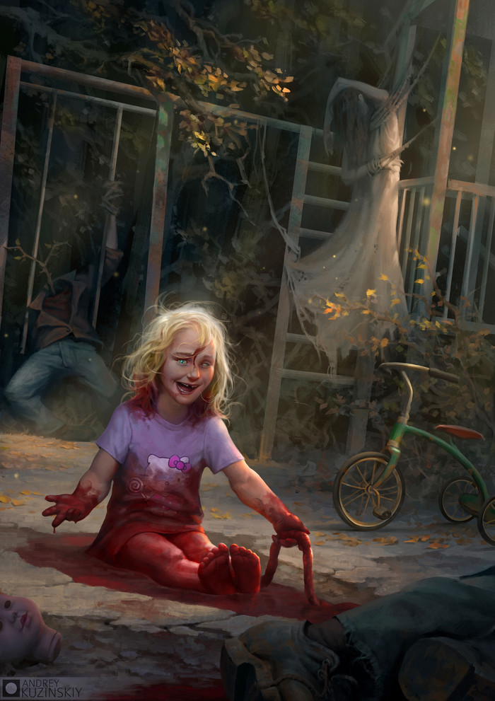 Картинки для альбом-проекта EVILBOOK (Часть2) Evilbook, Ужасы, Иллюстрации, Чудовища, Альбом, Длиннопост, Картинки, Арт