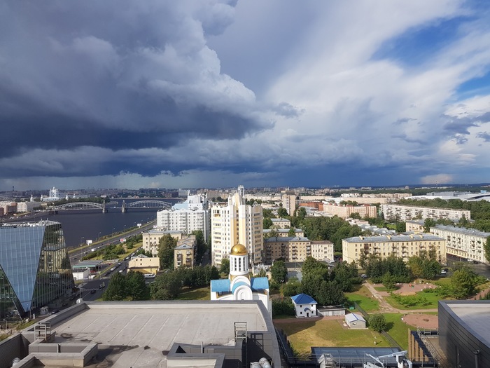 Вид из башни в Санкт—Петербурге - Дождь, Санкт-Петербург