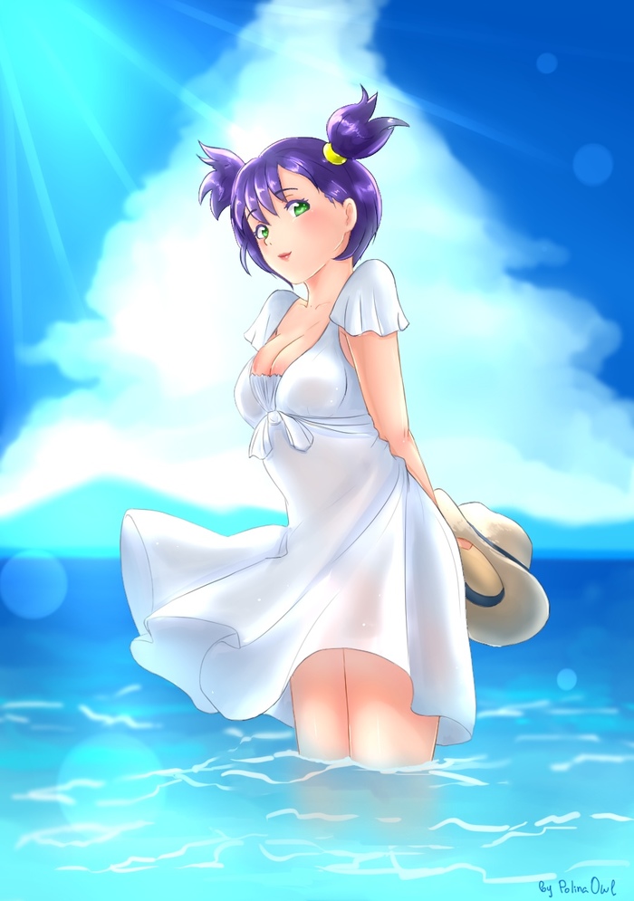 You are on land, I am on the sea, we will not meet in any way! - Endless summer, Visual novel, Lena, Art, 