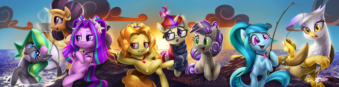   My Little Pony, Adagio Dazzle, Aria Blaze, Gilda, Moondancer, Saffron masala, Sonata Dusk