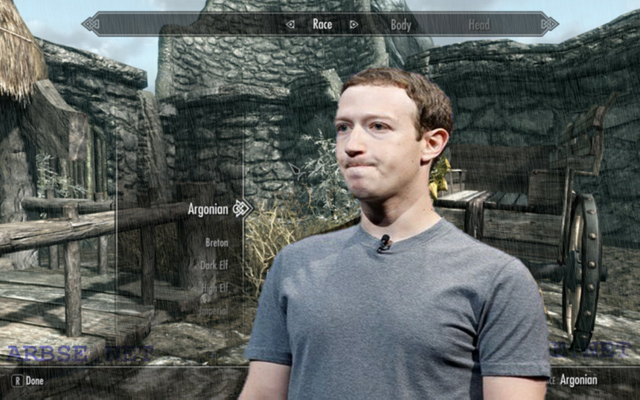 Настоящий аргонианец - Skyrim, Facebook, Марк, Марк Цукерберг, Юмор, Игры