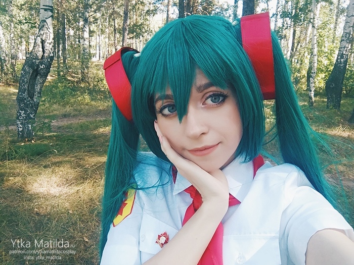 Косплей самой говорливой пионерки Hatsune Miku, Косплей, Визуальная новелла, Бесконечное Лето, Ytka Matilda, Длиннопост