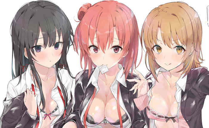 Which one will you choose?) - NSFW, Anime art, Oregairu, Yukino Yukinoshita, Yuigahama Yui, Isshiki Iroha