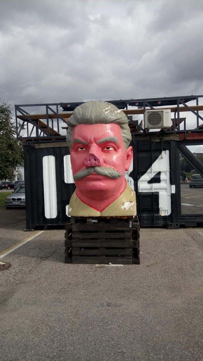 Iosif Vissorionovich boar - Sculpture, Longpost, The statue, Politics, Kaunas, Lithuania, Stalin, My