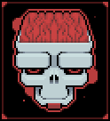 An attempt to make an interesting skull No.2 - My, Pixel Art, Pixel