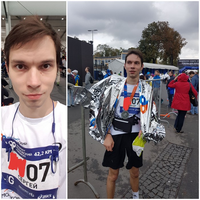 Marathon completed! - My, Marathon, Moscow, Luzhniki, Rain, Longpost