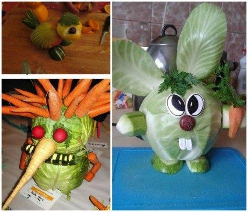 What can be done from vegetables and fruits.. - I share, Needlemen, Carving, Video, Longpost