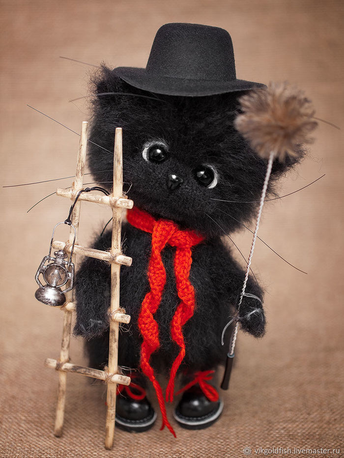 Have you called a chimney sweep? - My, Longpost, Needlework without process, Needlework, Knitted toys